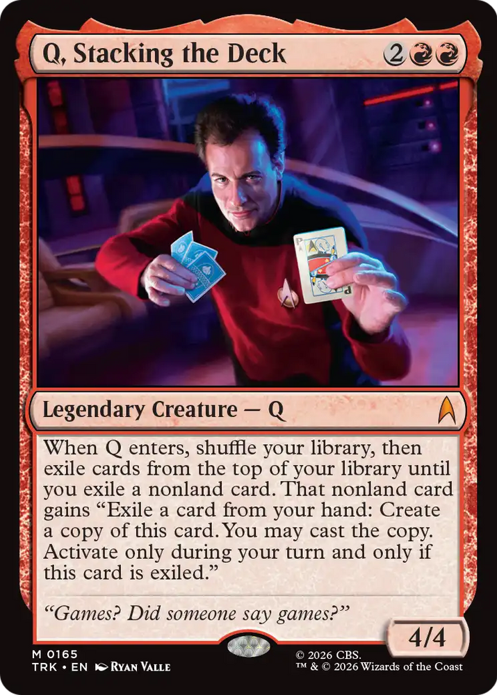 Q, Stacking the Deck [Star Trek]
