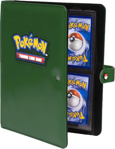 Ultra PRO Pokemon 4 Pocket Green Premium Snap Binder with Logo