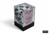 Chessex Gemini Black-White/Pink 36 Dice – D6 – 12mm