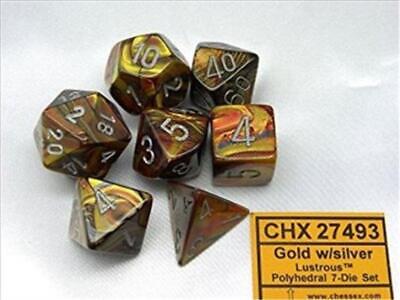 Chessex Lustrous Gold/silver 7-Die Set