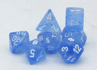 Chessex Borealis Sky Blue/white 7-Die Set